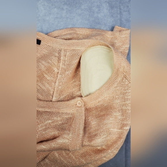 Lafayette 148 New York Women pale orange Front button down Linen Cardigan XXL - Picture 5 of 10